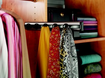 Closet Organizers - Custom Closet Accessory - Pull Out Scarf Rack